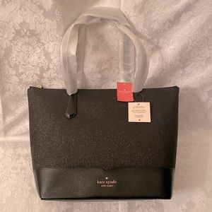 Kate Spade Tote Bag, New original packaging with tags, Black, Sparkly